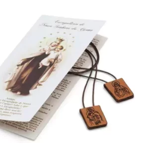 ESCAPULARIO COURO COM FOLHETO